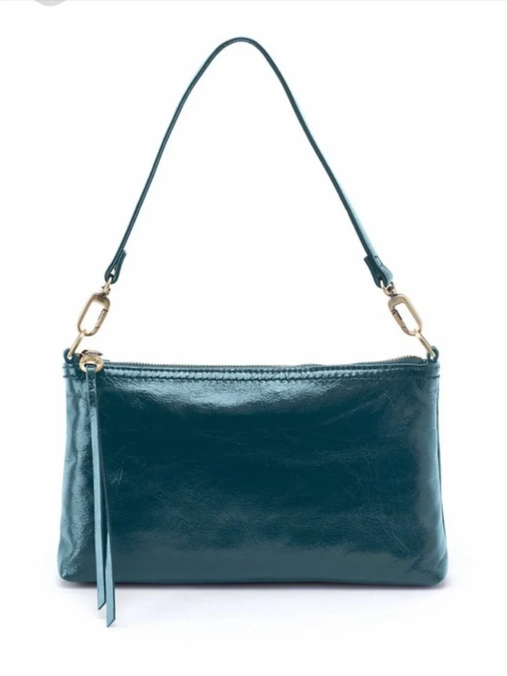 HOBO Teal Leather Wristlet Clutch